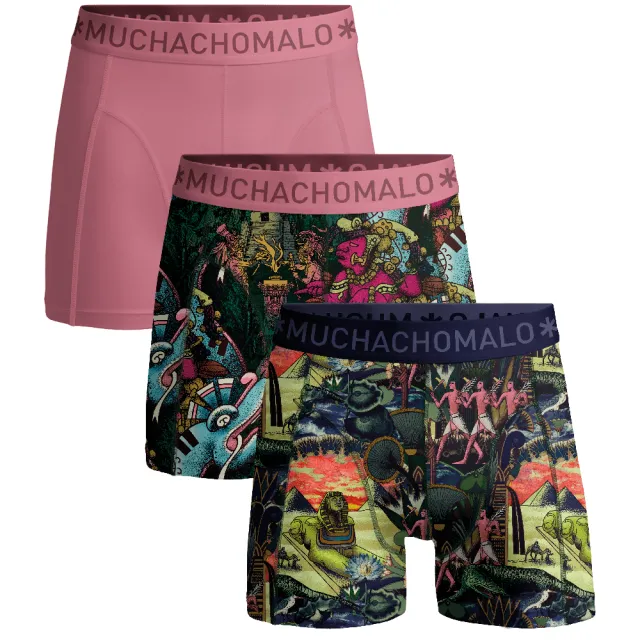 Muchachomalo Heren 3-pack Boxershorts Ancient Civilizations veelkleurig, foto 2