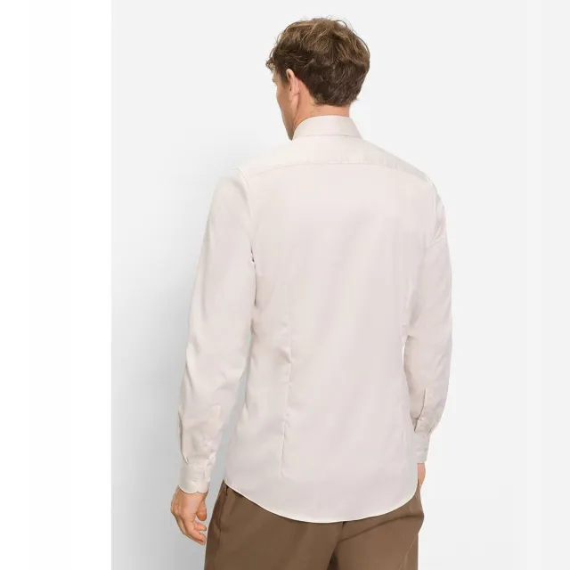 Olymp Overhemd Lange Mouw Olymp Level 5 Overhemd Twill Off White bruin