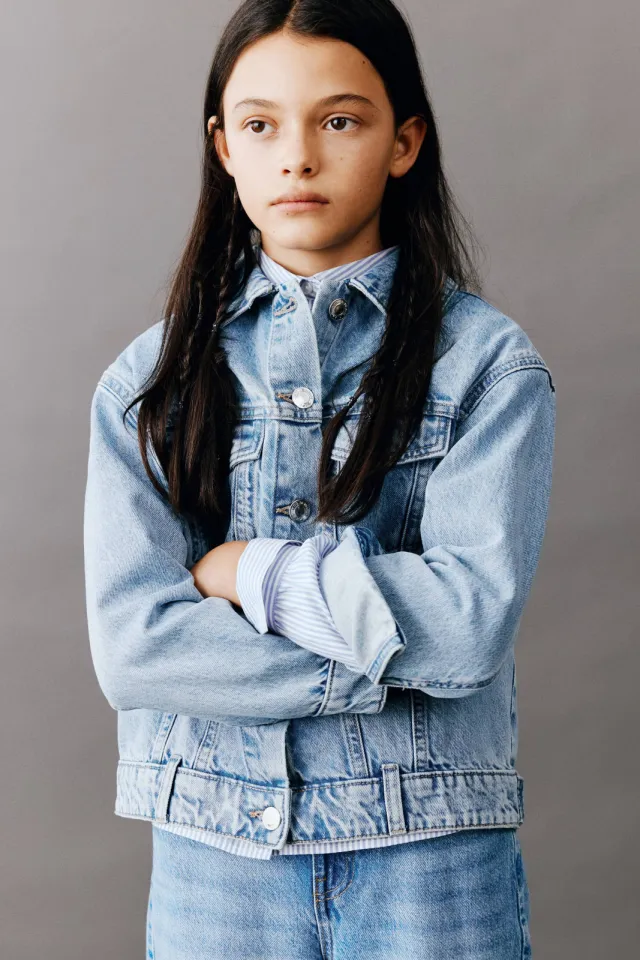 Mango spijkerjas medium blue denim