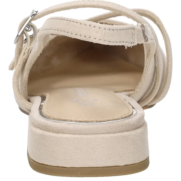 Marco Tozzi slingback ballerina beige, foto 4