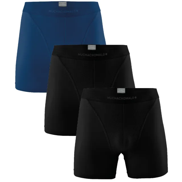 Muchachomalo Heren 3-pack Boxershorts Pima Katoen Zwart