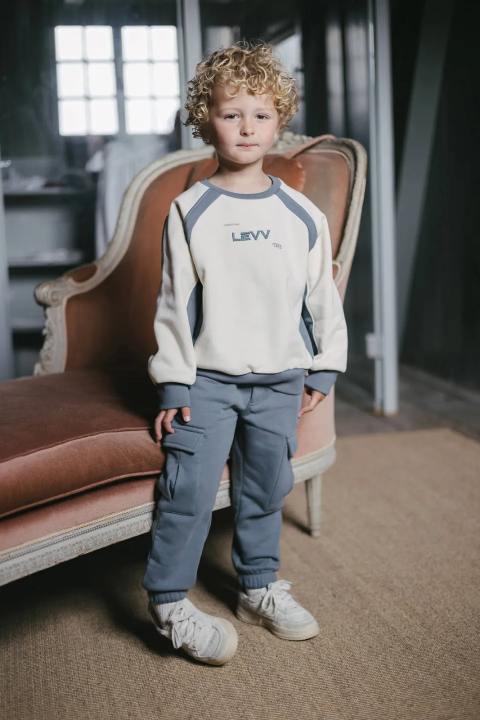 LEVV cargo joggingbroek blauw, foto 4