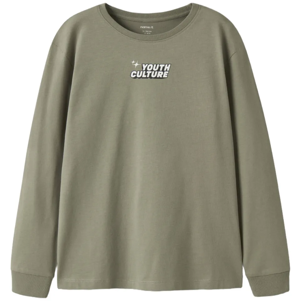 NAME IT t-shirt met backprint groen