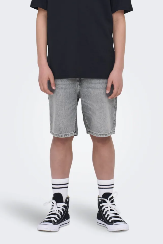 Only & Sons JUNIOR jeansshorts grijs denim Grey denim
