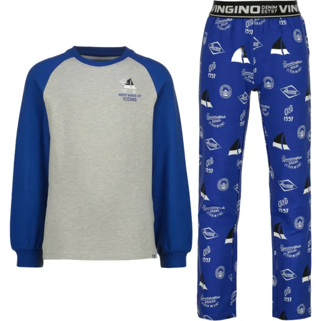 Vingino pyjama met print blauw