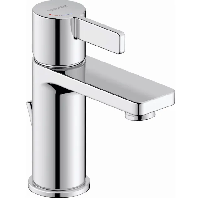 Duravit D-Neo EcoStart wastafelkraan eengreeps trekwaste chroom