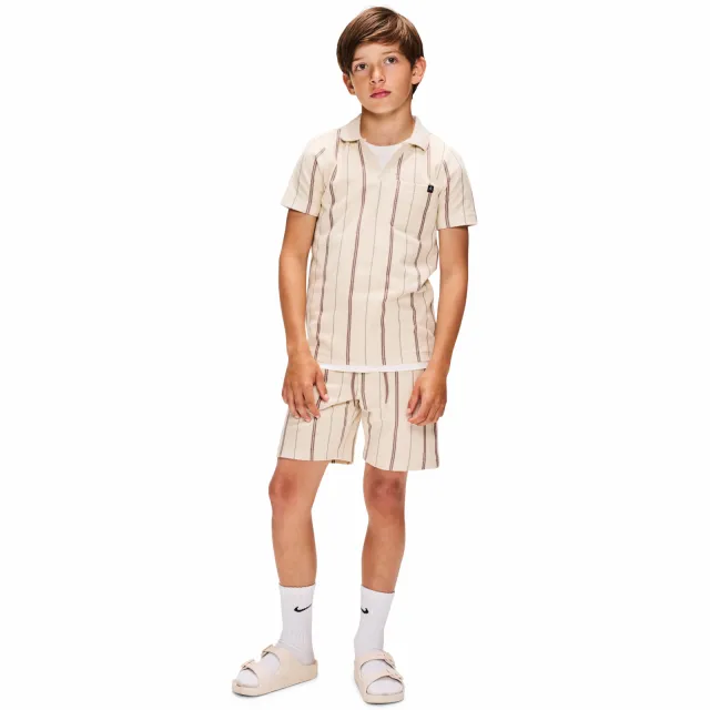 Retour Jeans Retour Jongens Polo's & T-shirts Joah - Ecru Creme/bruin