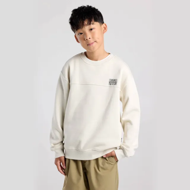 America Today sweater met backprint - ecru