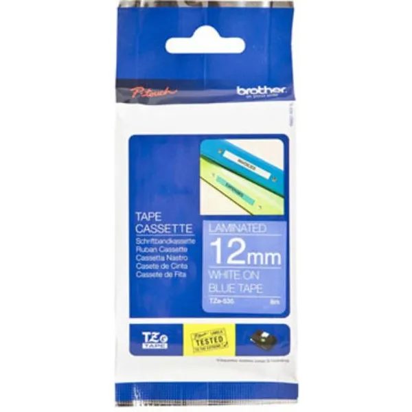 Brother TZe-535 Tape Wit op blauw (12 mm), foto 2