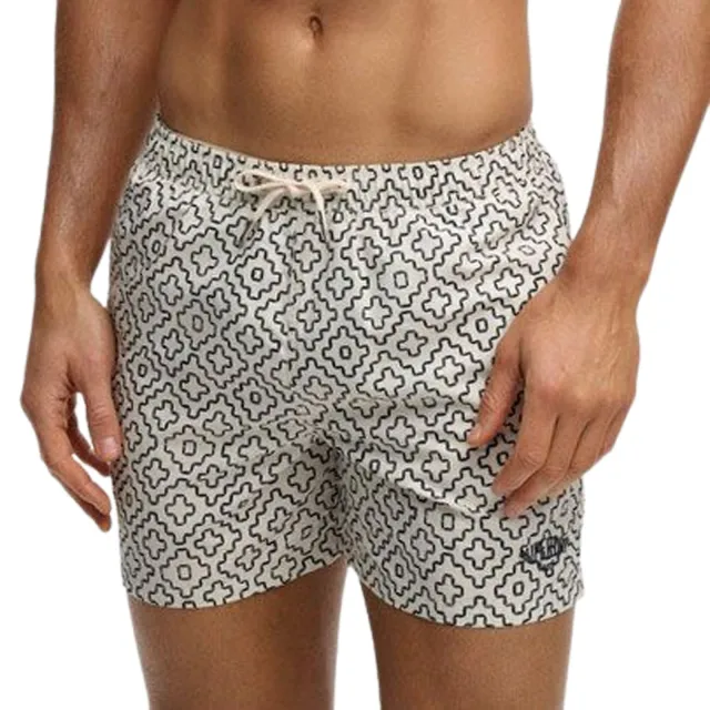 Superdry Premium Printed 15" Zwemshort Heren Wit