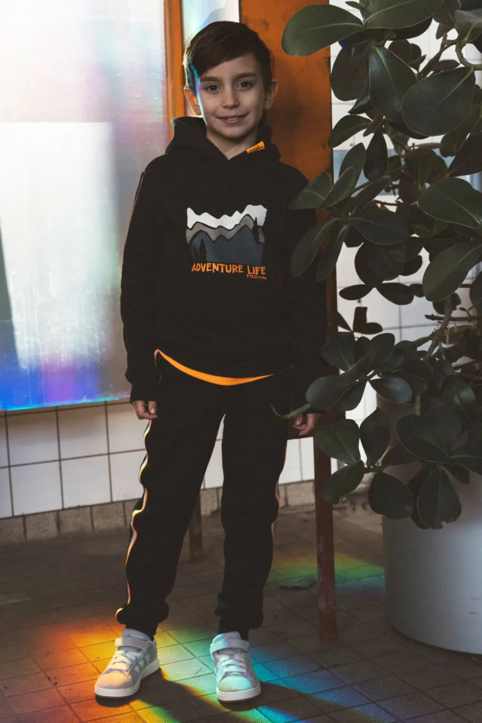TYGO & vito hoodie met print - zwart