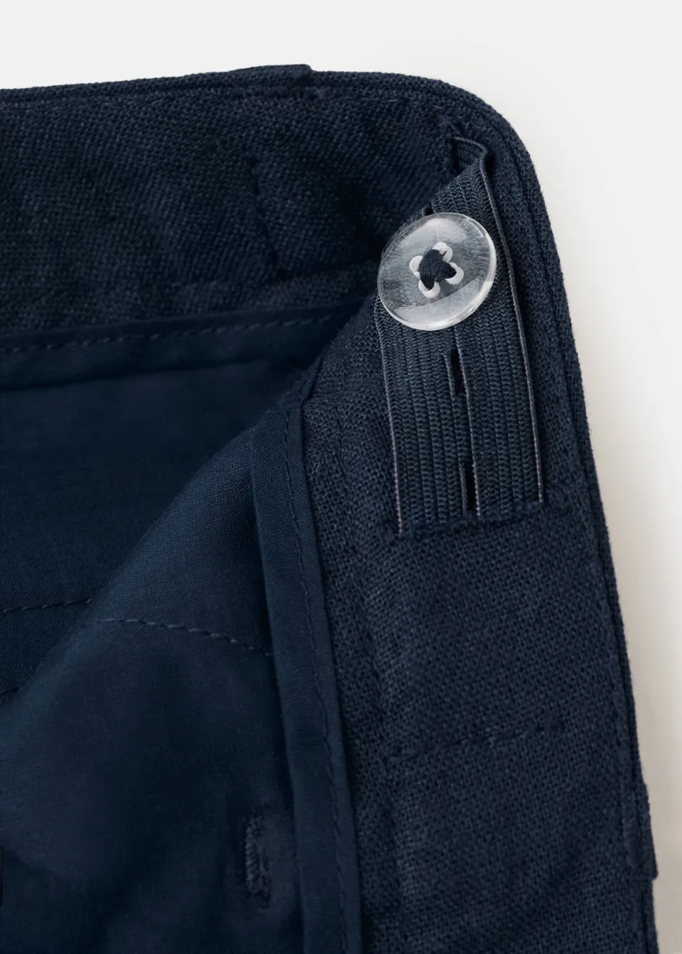 Mango Kids linnen pantalon marineblauw, foto 3