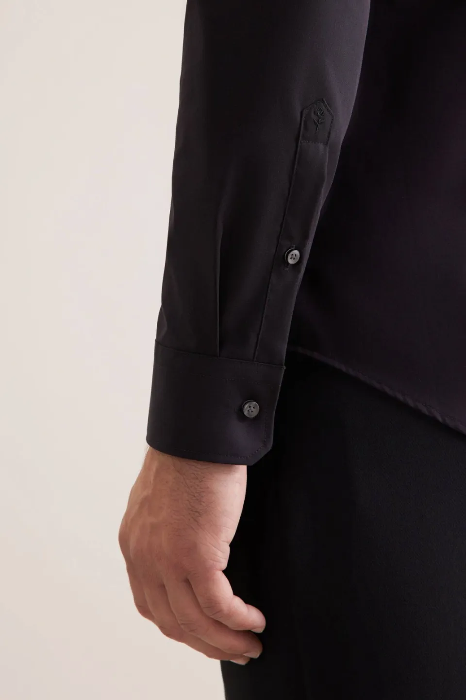 Seidensticker slim fit casual overhemd - zwart, foto 6