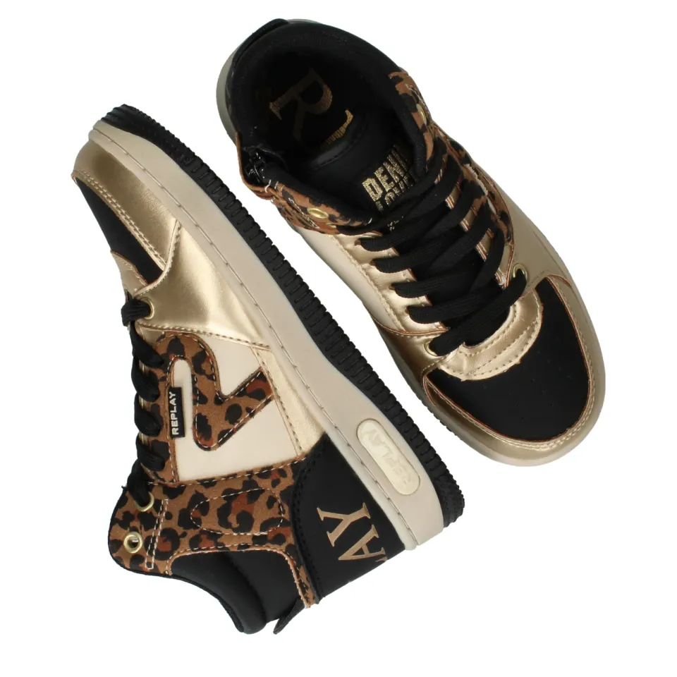 Replay Epic JR 20 hoge sneakers zwart, foto 6