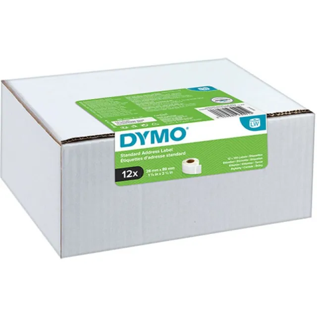 Dymo 2093091 (12 stuks) Etiket Zwart op wit