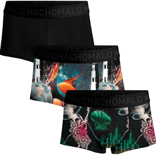 Muchachomalo Heren 3-pack Trunks Modern Age Veelkleurig