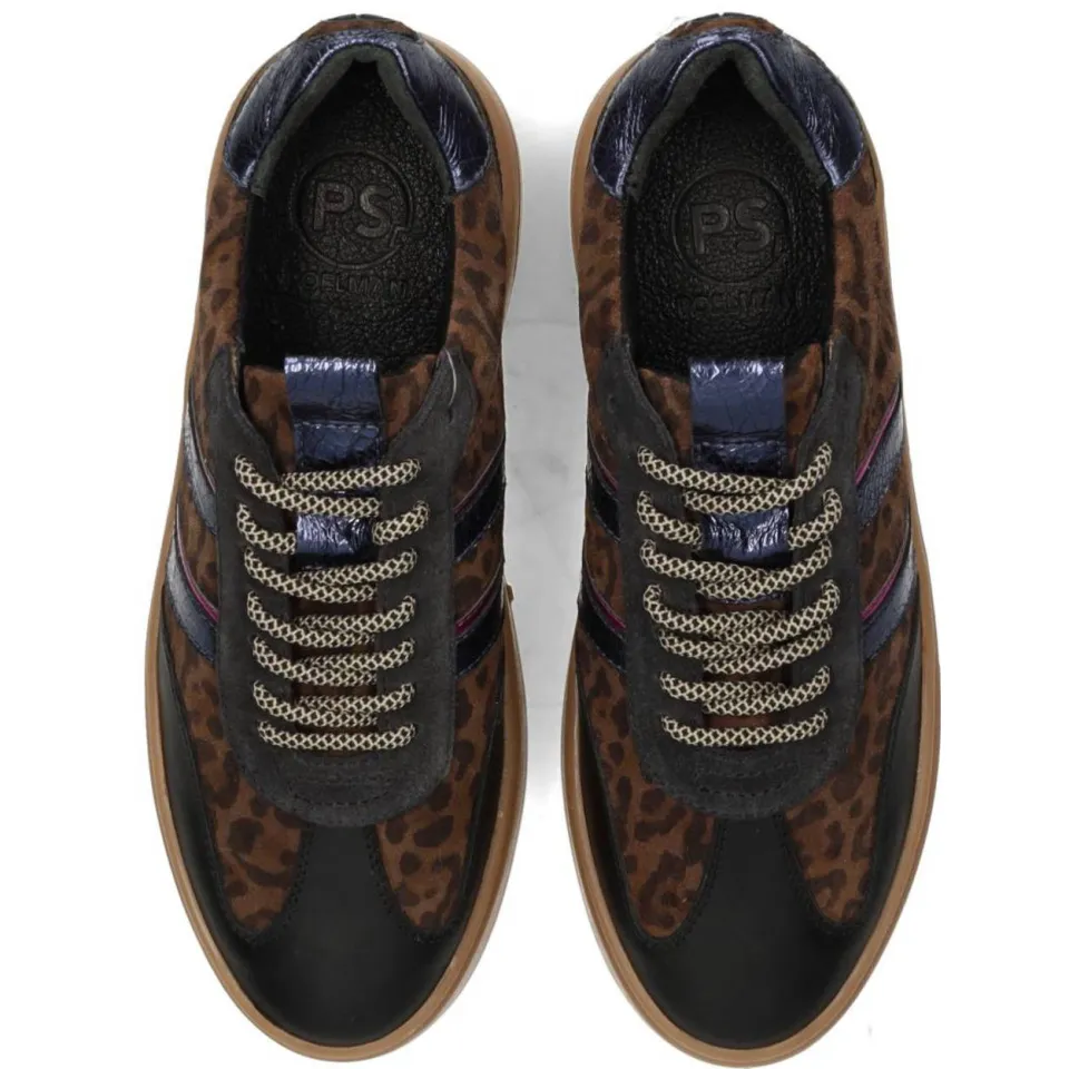 Poelman Anemone leren sneakers zwart/panter, foto 3