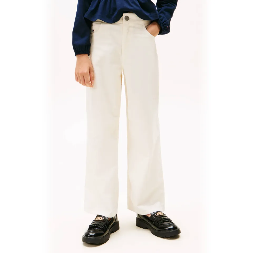 Tommy Hilfiger corduroy casual broek ecru, foto 3