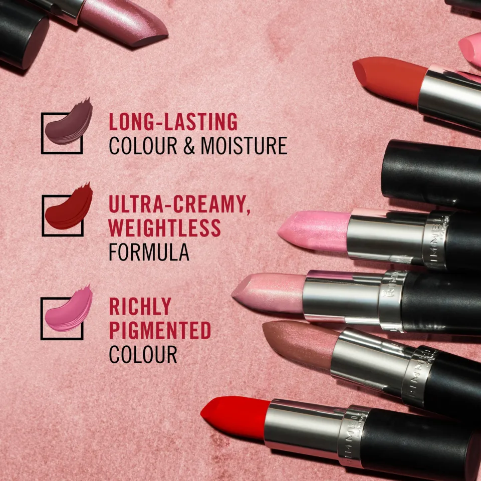 Rimmel London Lasting Finish Satin lippenstift 360 Pumpkin Peach, foto 4