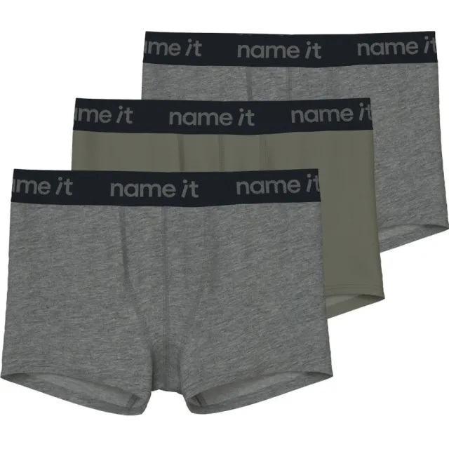 NAME IT KIDS boxershort groen/grijs set van 3, foto 2