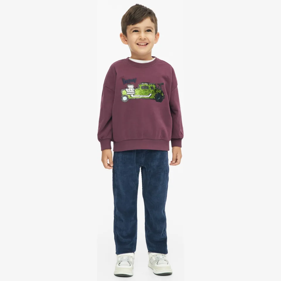 S.Oliver corduroy casual broek donkerblauw, foto 3