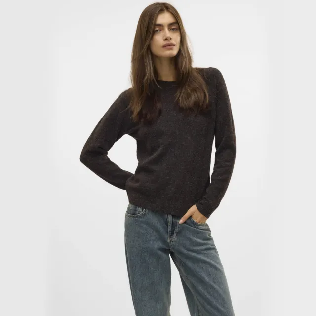Vero Moda trui gebreid donkerbruin