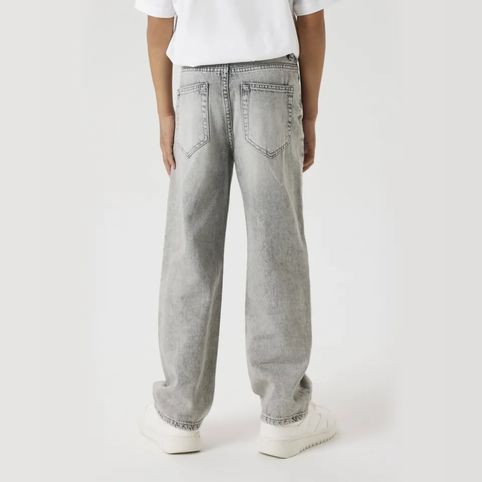 NAME IT KIDS straight fit jeans NKMRYAN light grey denim, foto 4