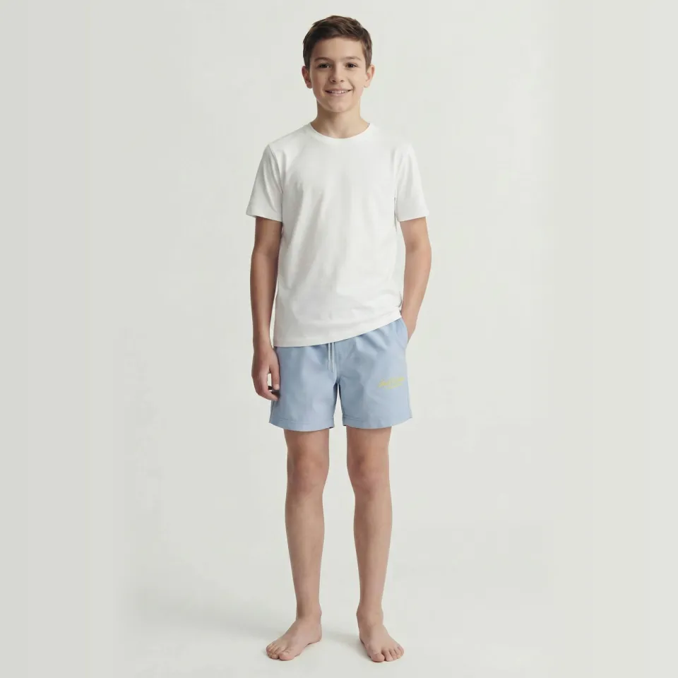 Jack & Jones JUNIOR zwemshort lichtblauw/geel, foto 4