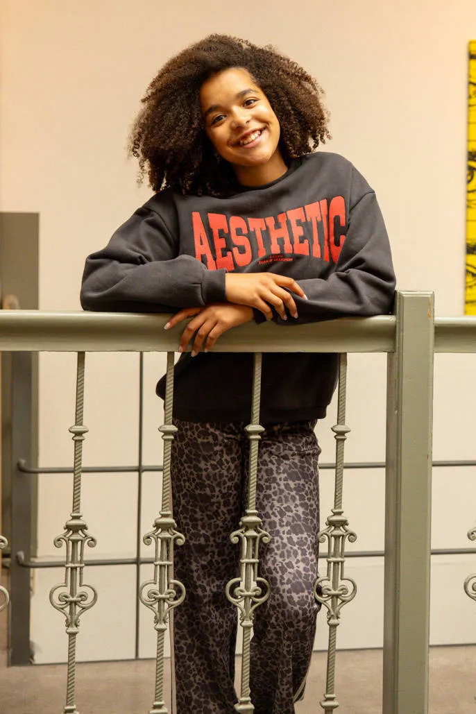 LOOXS 10sixteen oversized sweater met borduursels - antraciet, foto 7