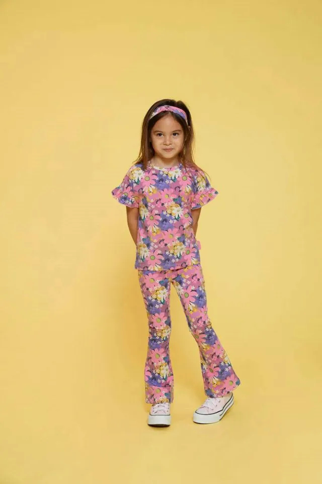 Jubel Rolling into Spring T-shirt roze/paars/geel