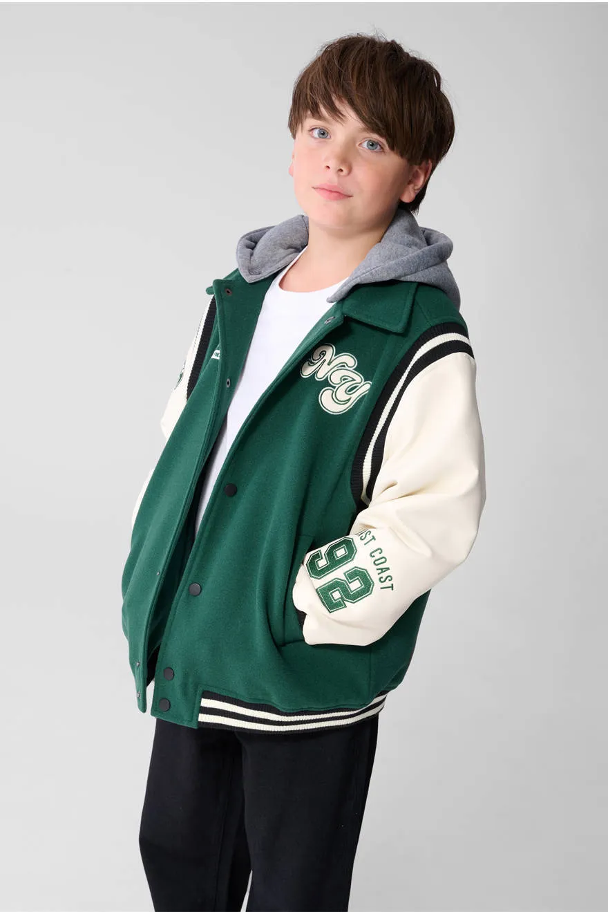 Shoeby baseball jack met tekst groen, foto 5
