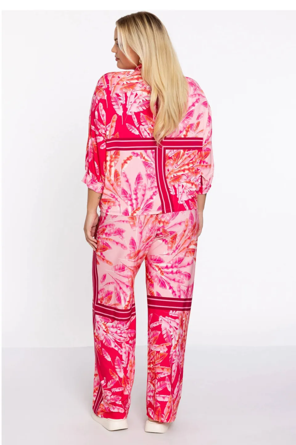 Yoek Scarf blouse roze, foto 3