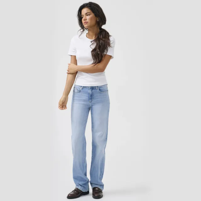 Only jeans regular waist light blue denim