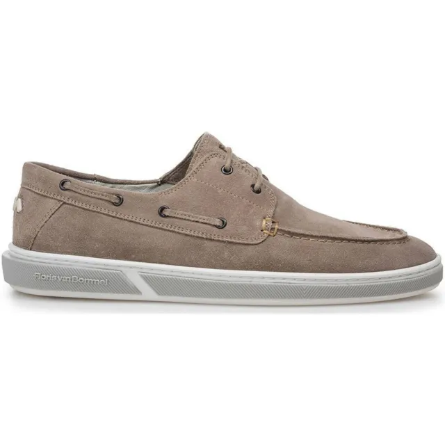 Floris Van Bommel De Booter 01.02 suède bootschoenen lichtbruin Taupe