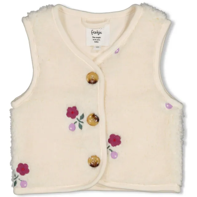Feetje teddy gilet Afternoon Tea creme/berry/lila, foto 2