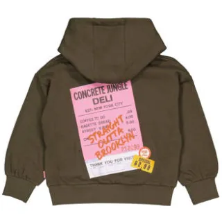 QPI hoodie met backprint - donkergroen, foto 3