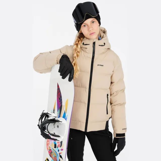 Protest ski-jack Elniy Jr beige BambooBeige