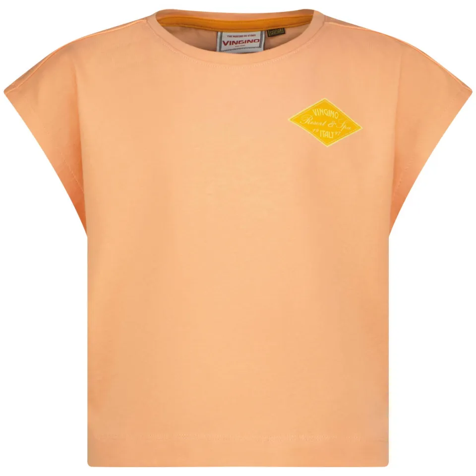 Vingino T-shirt met backprint lichtoranje, foto 2