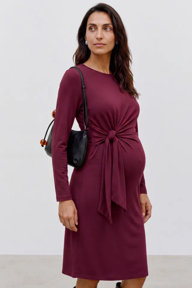 Vero Moda Maternity zwangerschapsjurk VMMJILL donkerrood