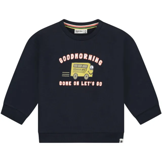 Babyface sweater met print - donkerblauw