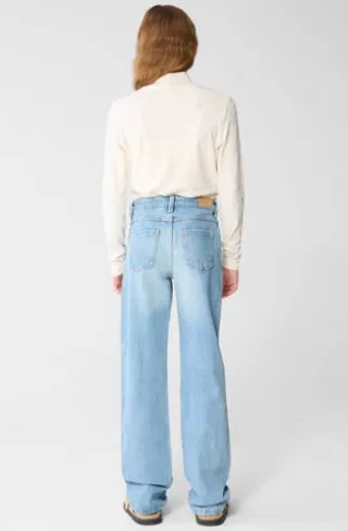 Shoeby straight regular waist regular fit jeans light blue denim, foto 5