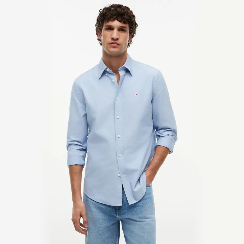 Tommy Hilfiger overhemd HERITAGE OXFORD shirt blue, foto 3