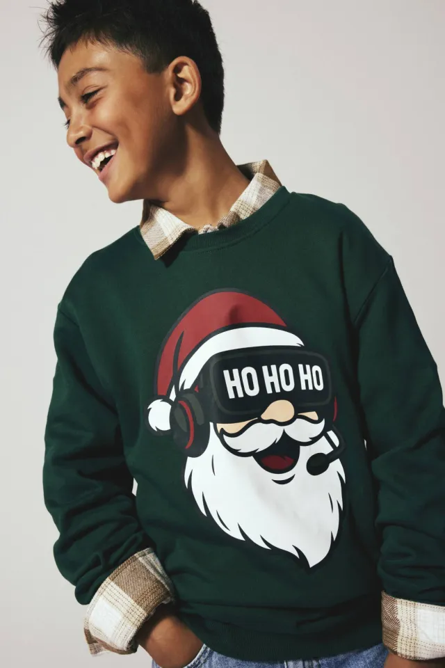 NAME IT KIDS sweater met print - groen