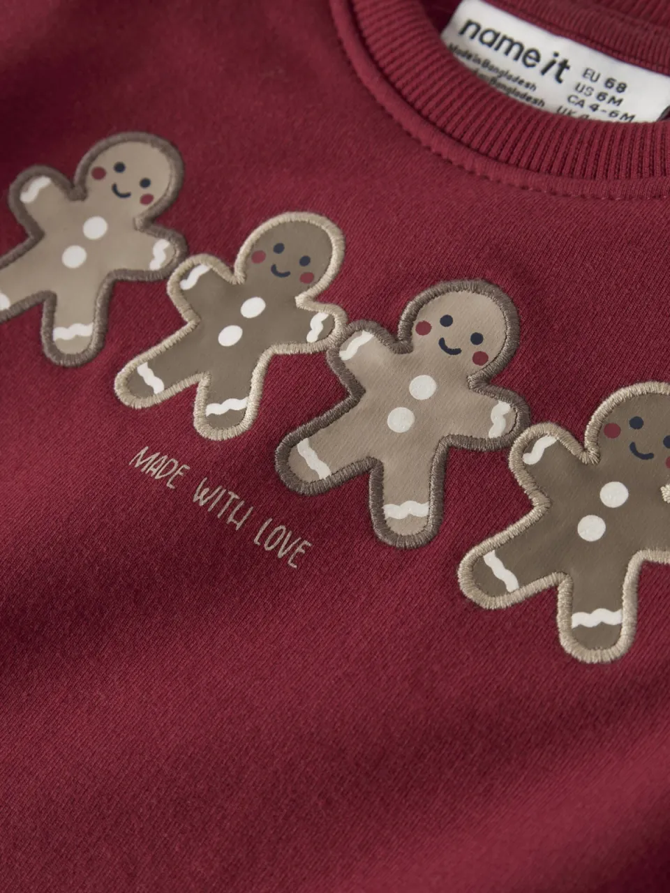 NAME IT BABY sweater met borduursel - rood, foto 3