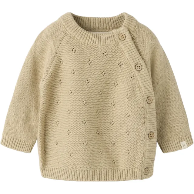 Lil' Atelier BABY katoenen gebreide trui - beige, foto 2