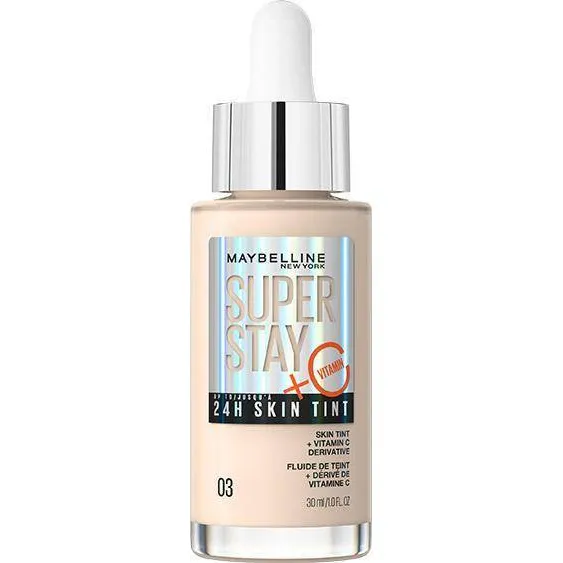 Maybelline New York SuperStay 24H Skin Tint Bright Skin-Like Coverage foundation - 3 Beige