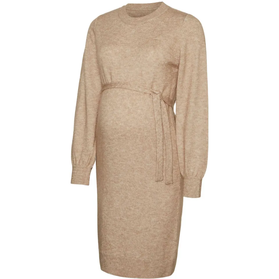Mamalicious MLNEWANNE zwangerschapsjurk beige, foto 4