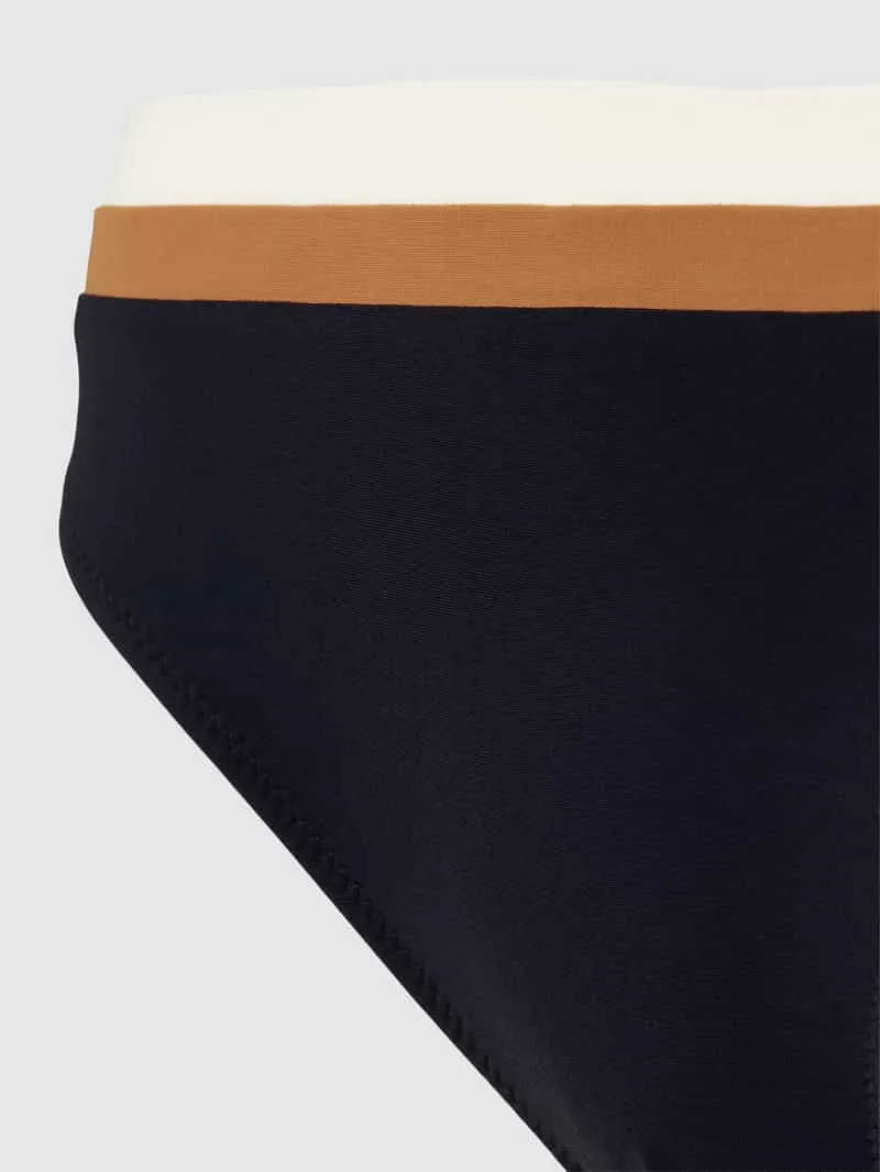banana moon Bikinibroekje met contraststrepen, model 'LAKA MONTECITO' zwart, foto 3