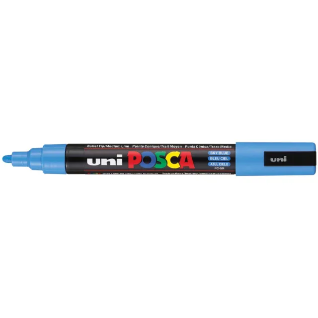 Posca marker met conische punt schrijfdikte medium hemelsblauw