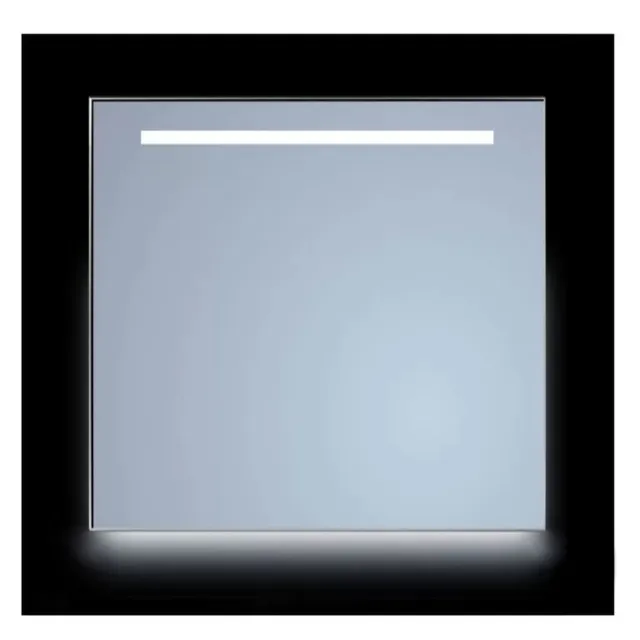 Sanicare Spiegel Sanicare Q-Mirrors 120x70cm Rechthoek met verlichting Mat Zwart